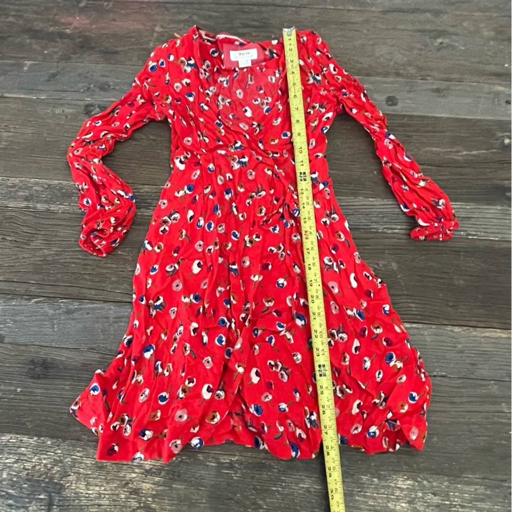 ANTHROPOLOGIE Women's Maeve Petunia Wrap Mini Dress Size 2 - Picture 5 of 10